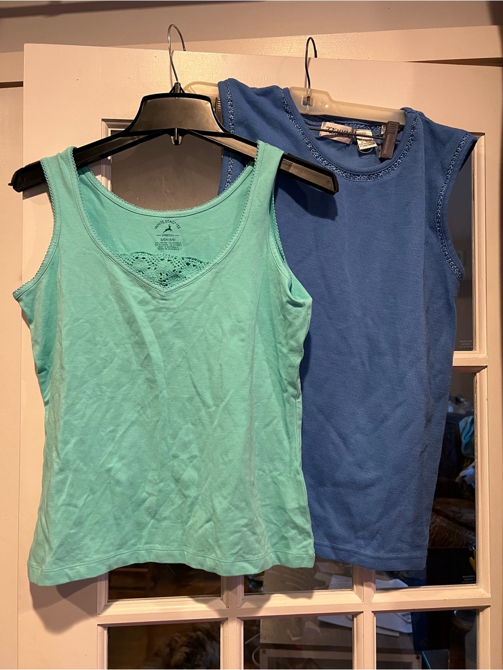 White Stag Mint Green and Blue Sleeveless Tank Top Duo